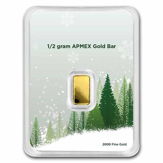 1/2 gram Gold Bar - APMEX (w/Season's Greetings Card, In TEP)