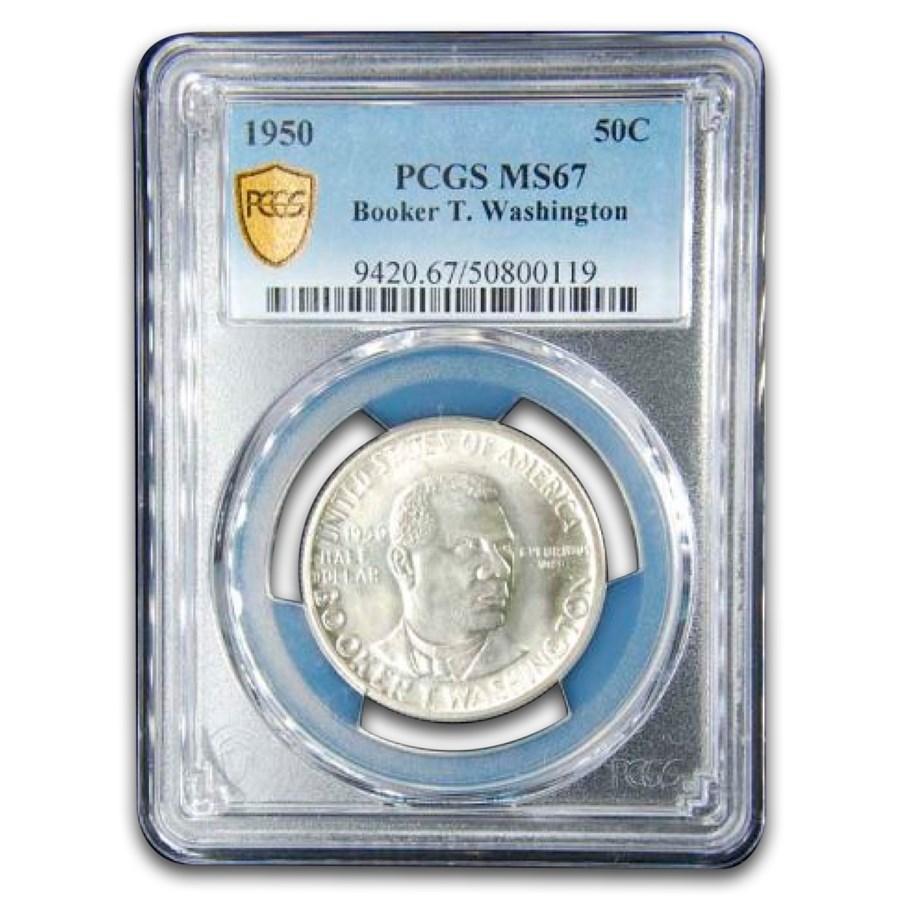 1950 Booker T. Washington Half Dollar Commem MS-67 PCGS