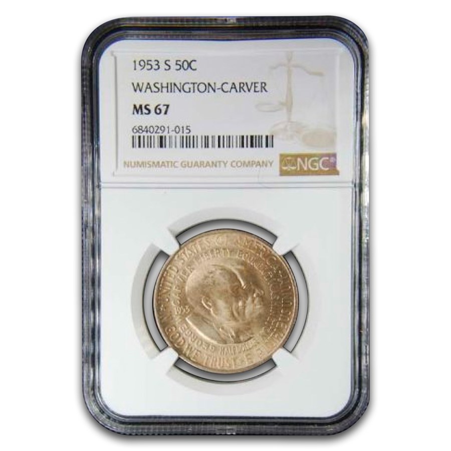 1953-S Washington-Carver Half Dollar Commem MS-67 NGC