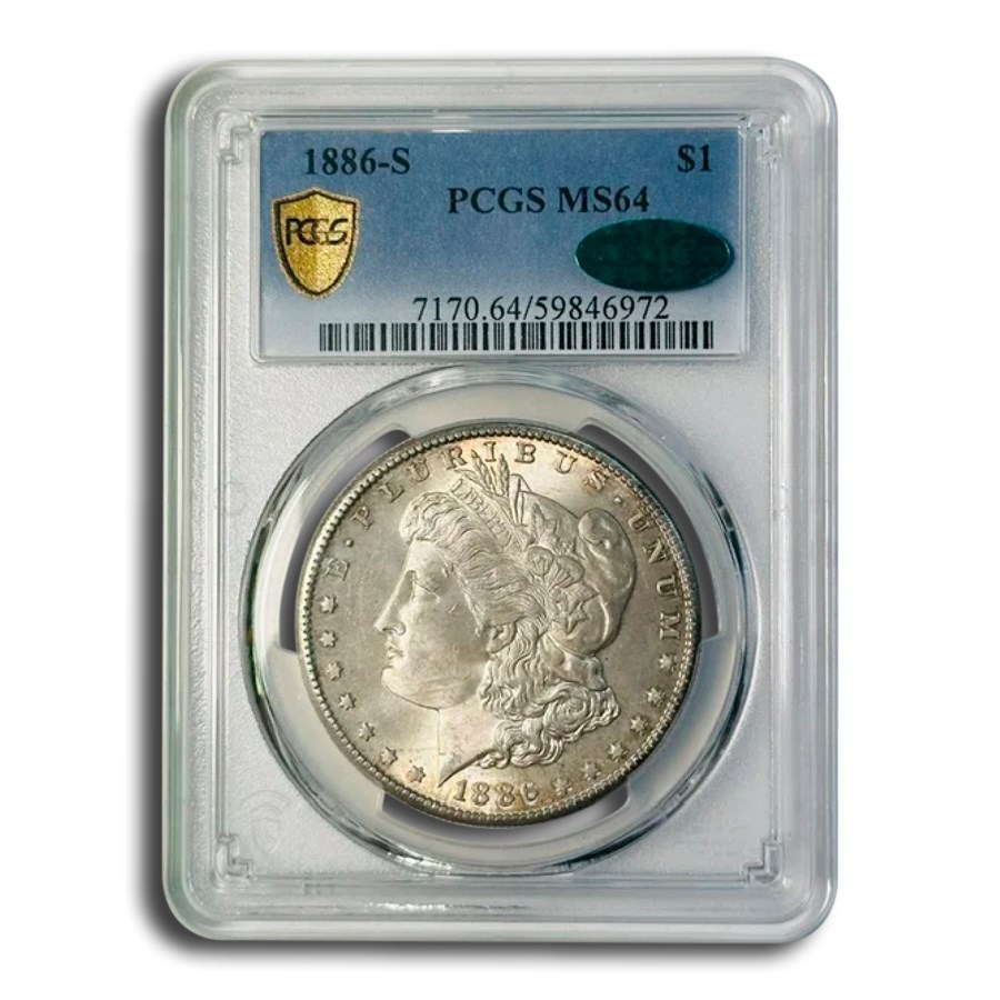 1886-S Morgan Dollar MS-64 PCGS CAC