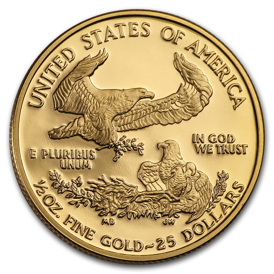 2000-W 1/2 oz Proof American Gold Eagle (w/Box &amp; COA)