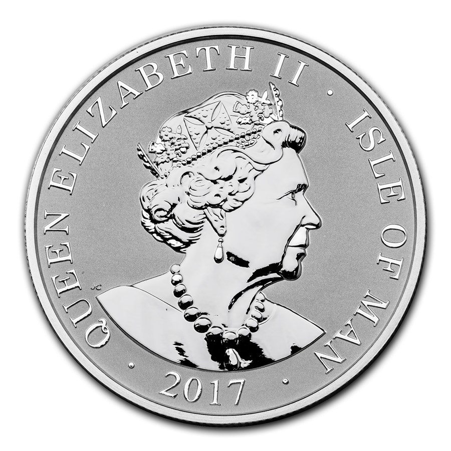 2017 Isle of Man 1 oz Silver Angel Reverse Proof