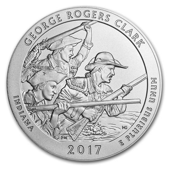 2017-P 5 oz Silver ATB George Rogers Clark (w/Box &amp; COA)