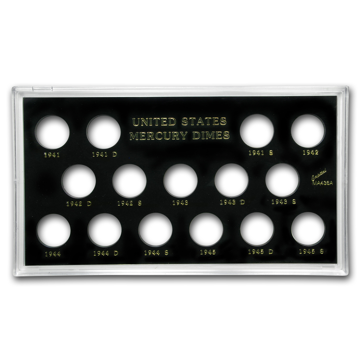 Capital Plastic Hard Currency Holder MA436A - US Mercury Dime Set