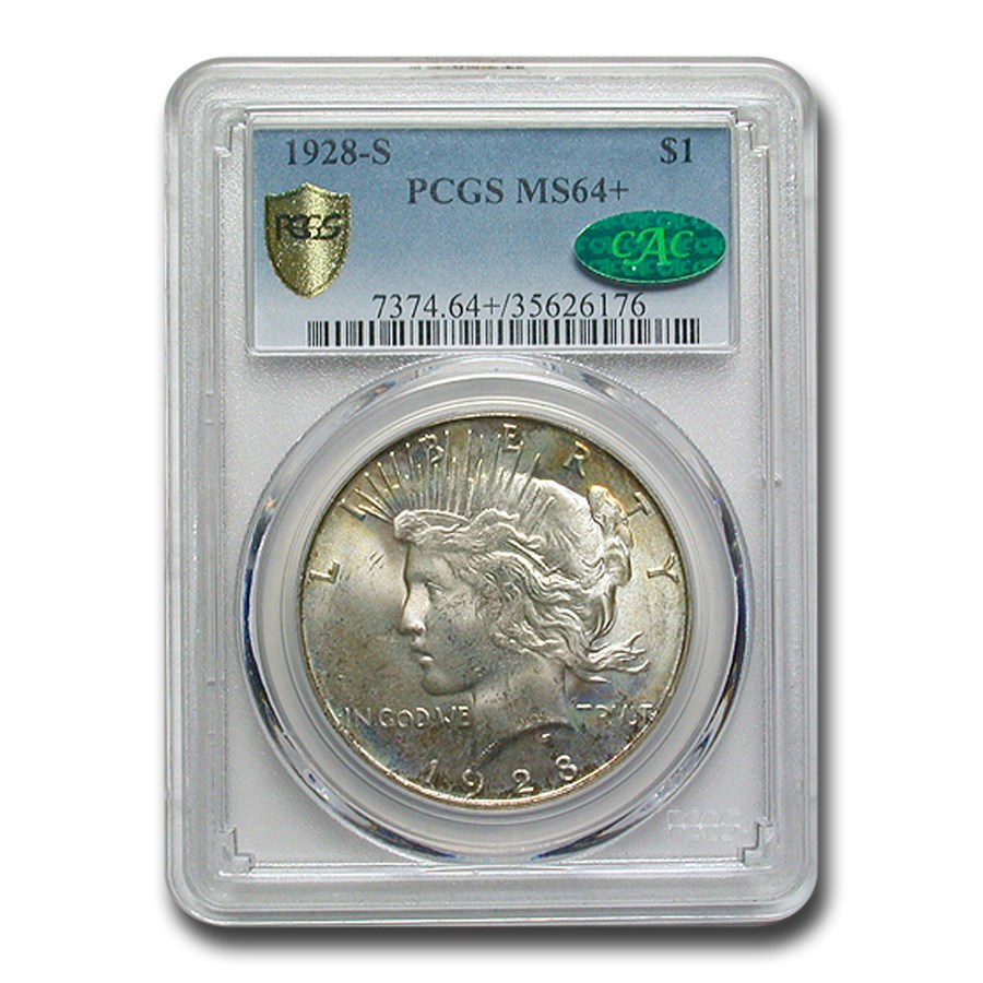 1928-S Peace Dollar MS-64+ PCGS (Plus, CAC) 1928-S Peace Dollar MS-64+ PCGS (Plus, CAC)