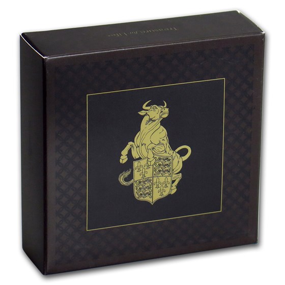 2018 GB Proof 1 oz Silver Queen's Beasts Bull (w/Box &amp; COA)