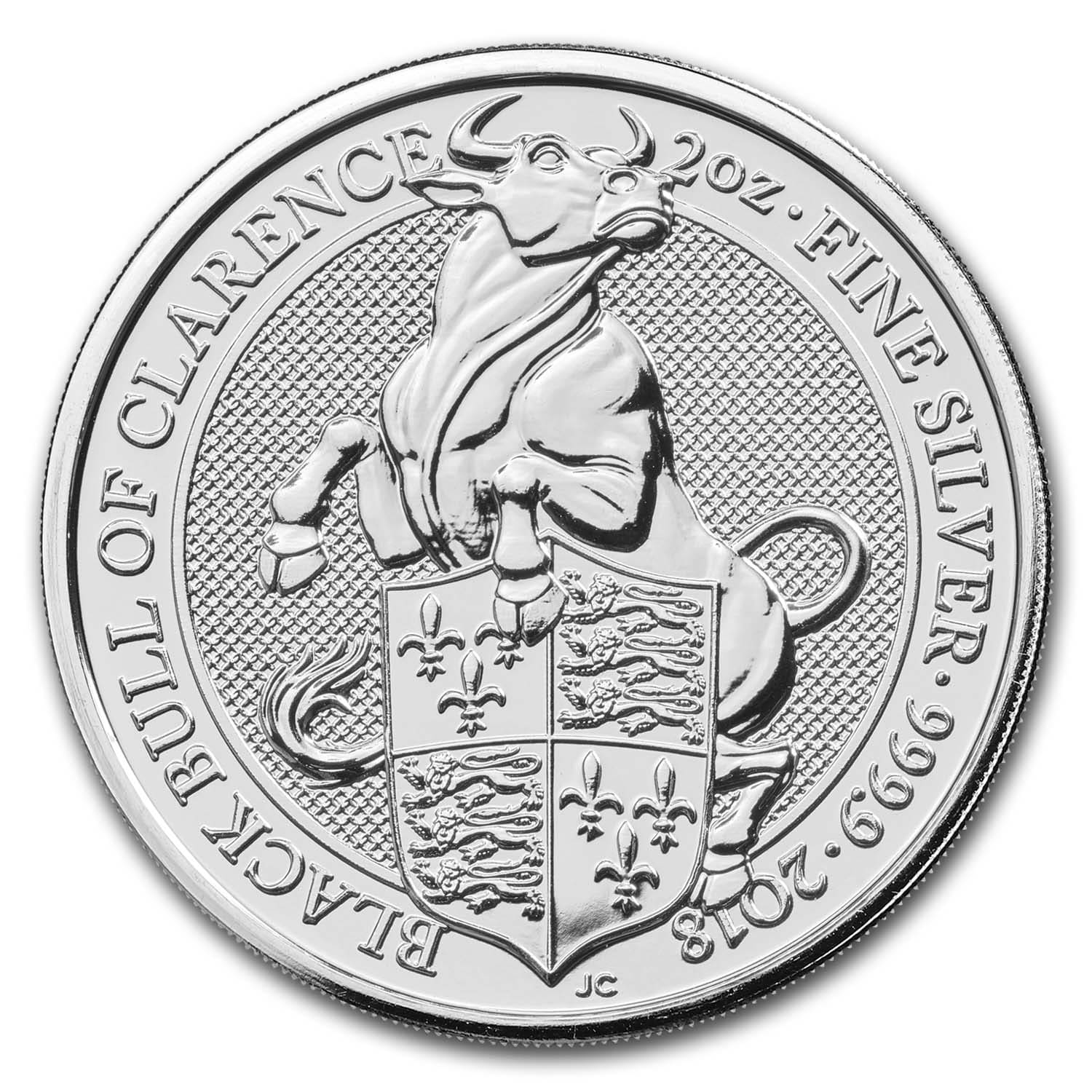 2018 Great Britain 2 oz Silver Queen's Beasts The Bull