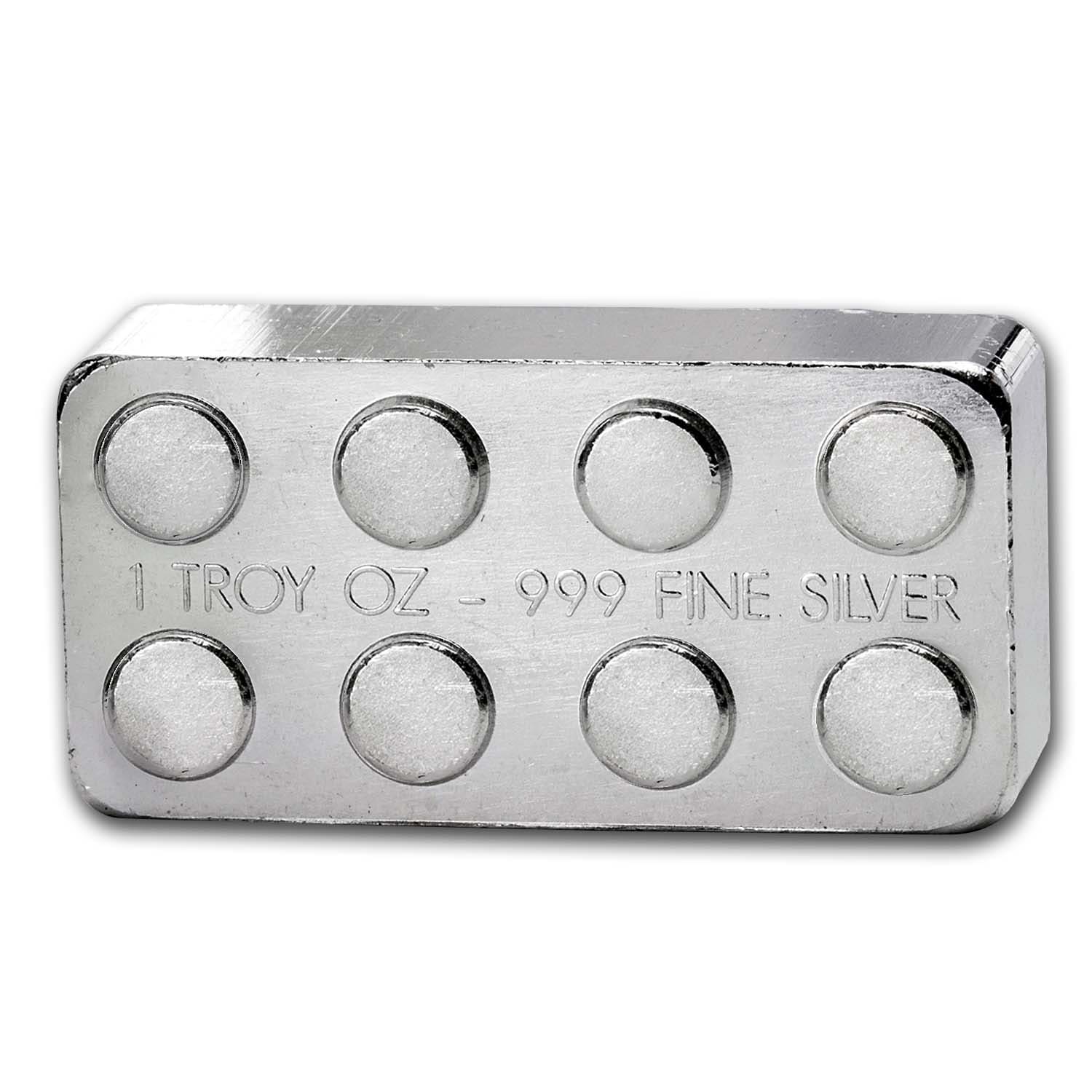 1 oz Silver Building Block Bars (2x4)