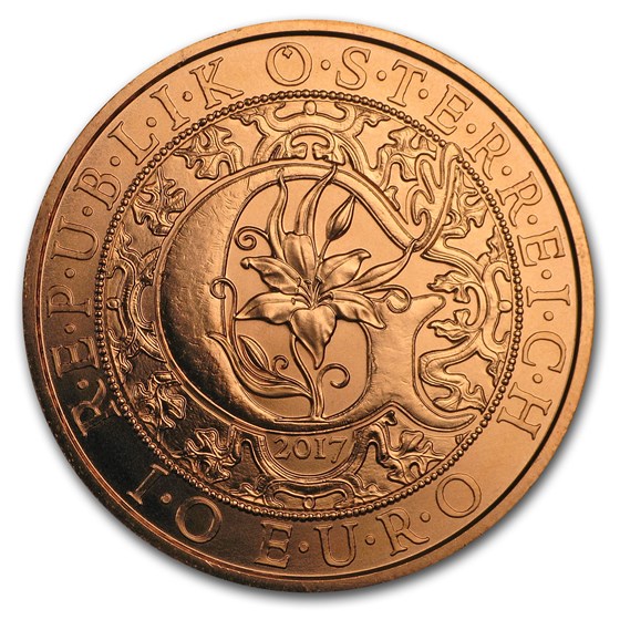 2017 Austria Copper €10 Guardian Angels (Gabriel)