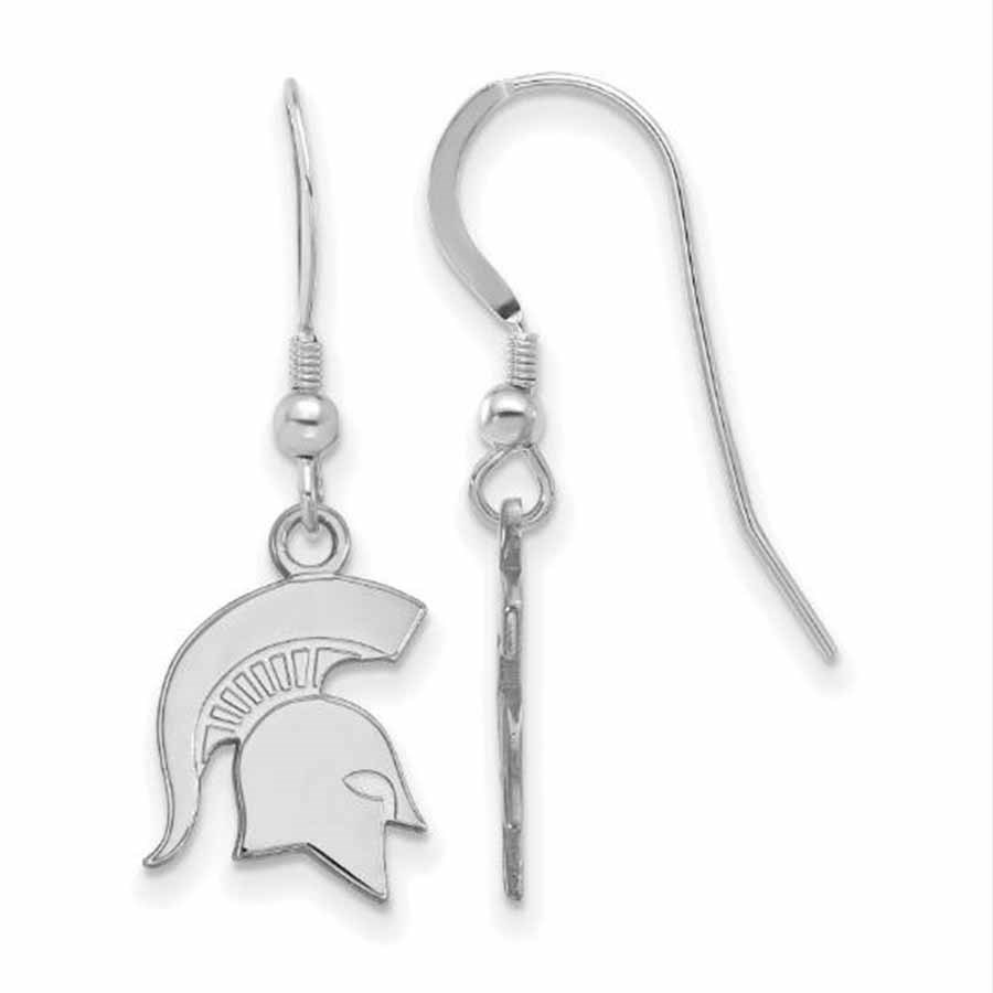Sterling Silver Michigan State University Small Dangle Earrings