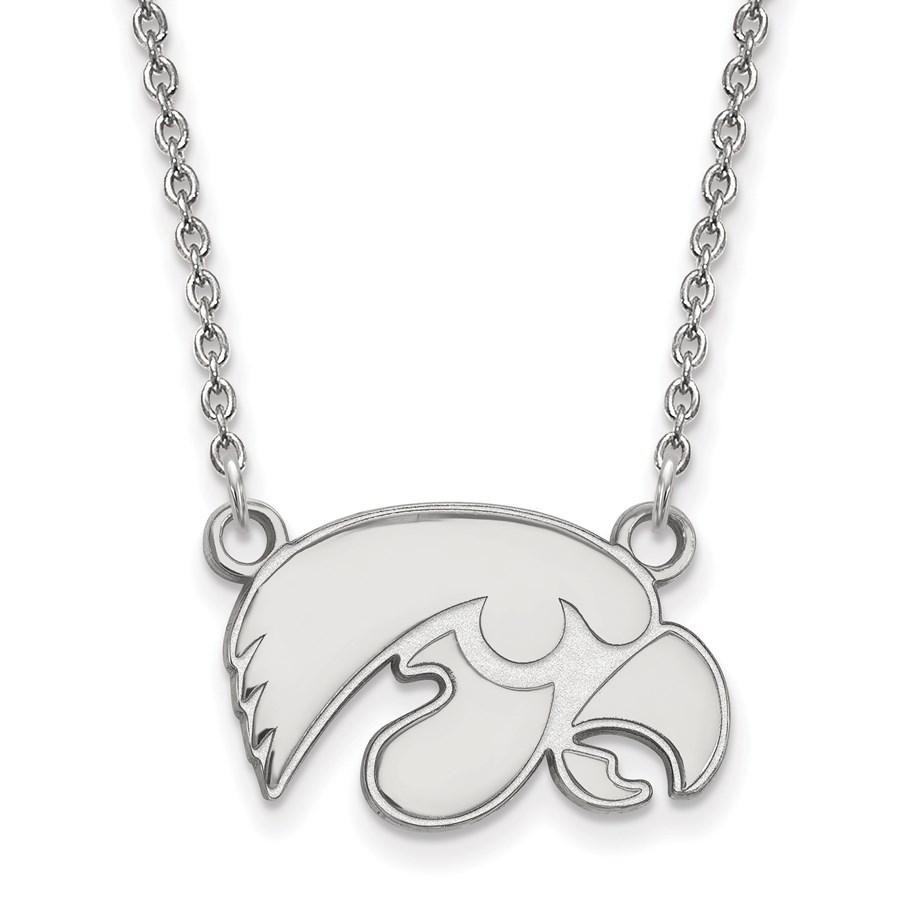 Sterling Silver Univ. of Iowa Small Pendant Necklace - 18 in. Sterling Silver Univ. of Iowa Small Pendant Necklace - 18 in.