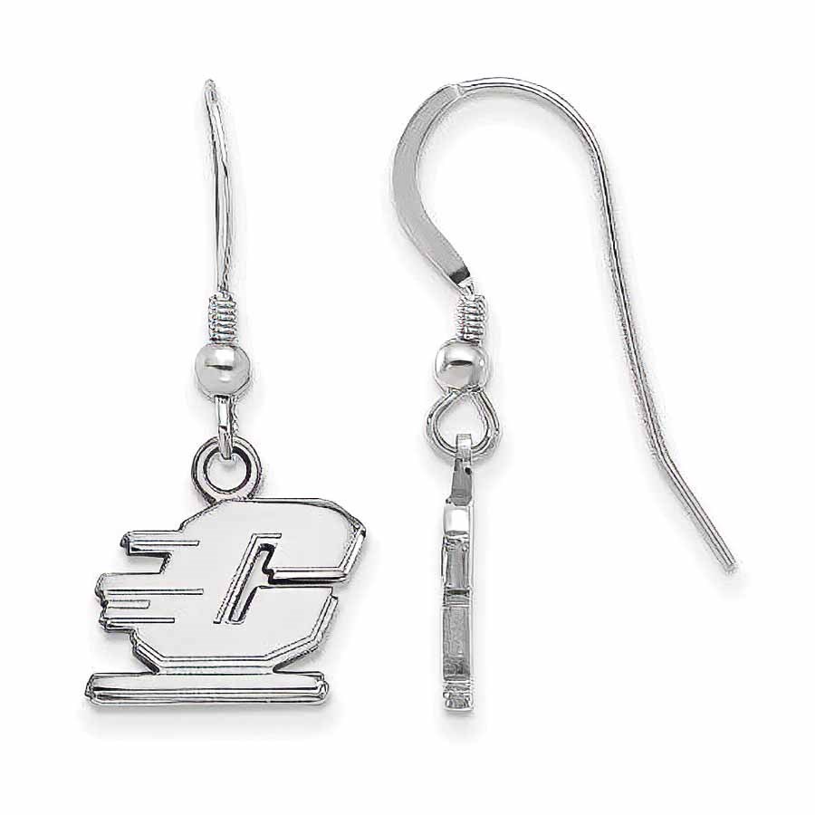 Sterling Silver Central Michigan University Dangle Earrings