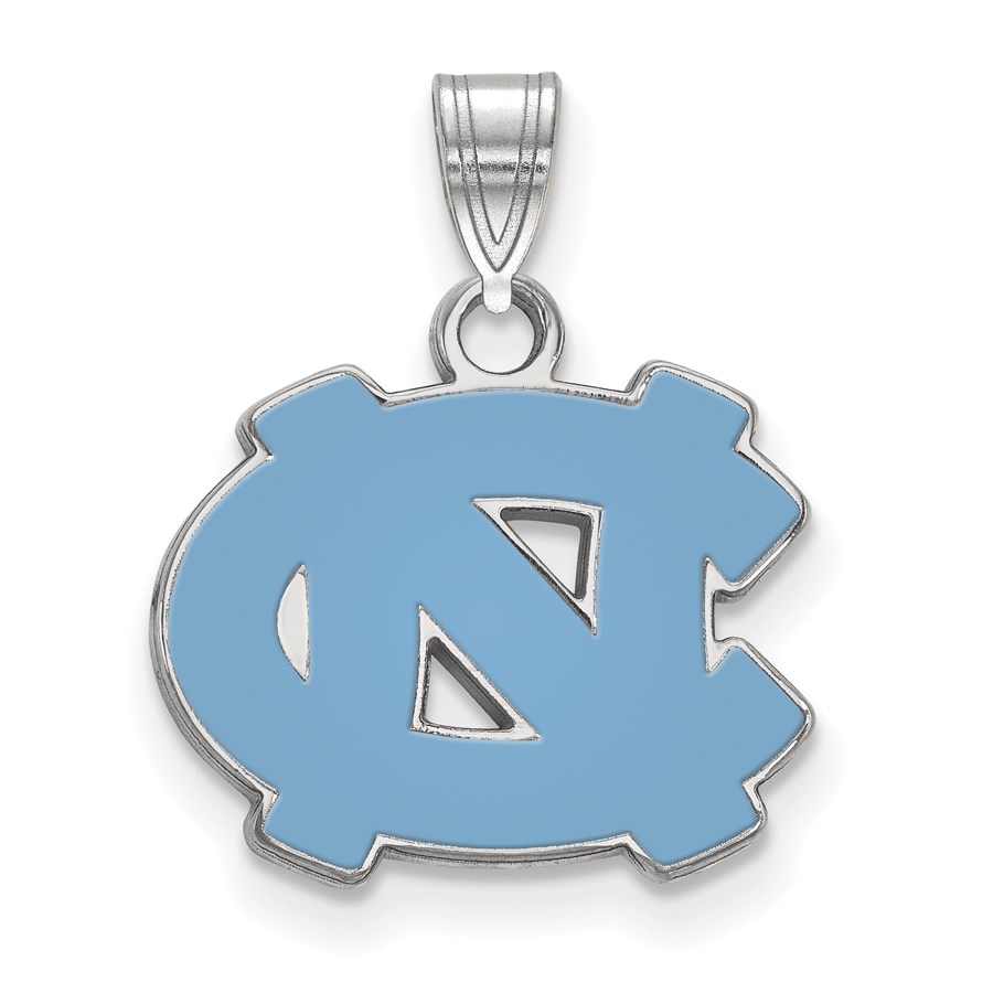 Sterling Silver University of North Carolina Enamel Pendant