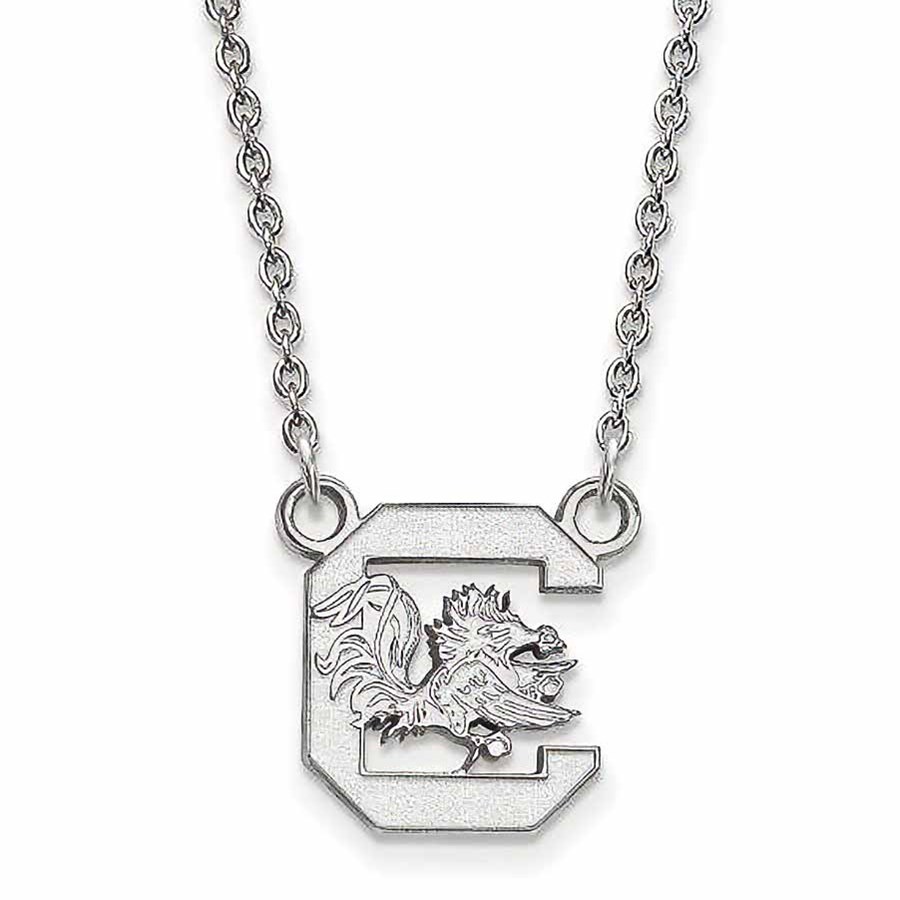 Sterling Silver Univ. of South Carolina Necklace - 18 in. Sterling Silver Univ. of South Carolina Necklace - 18 in.