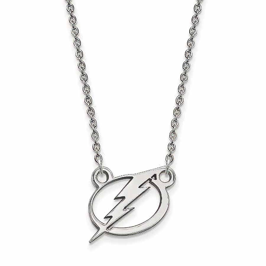 Sterling Silver NHL Tampa Bay Lightning Necklace - 18 in. Sterling Silver NHL Tampa Bay Lightning Necklace - 18 in.