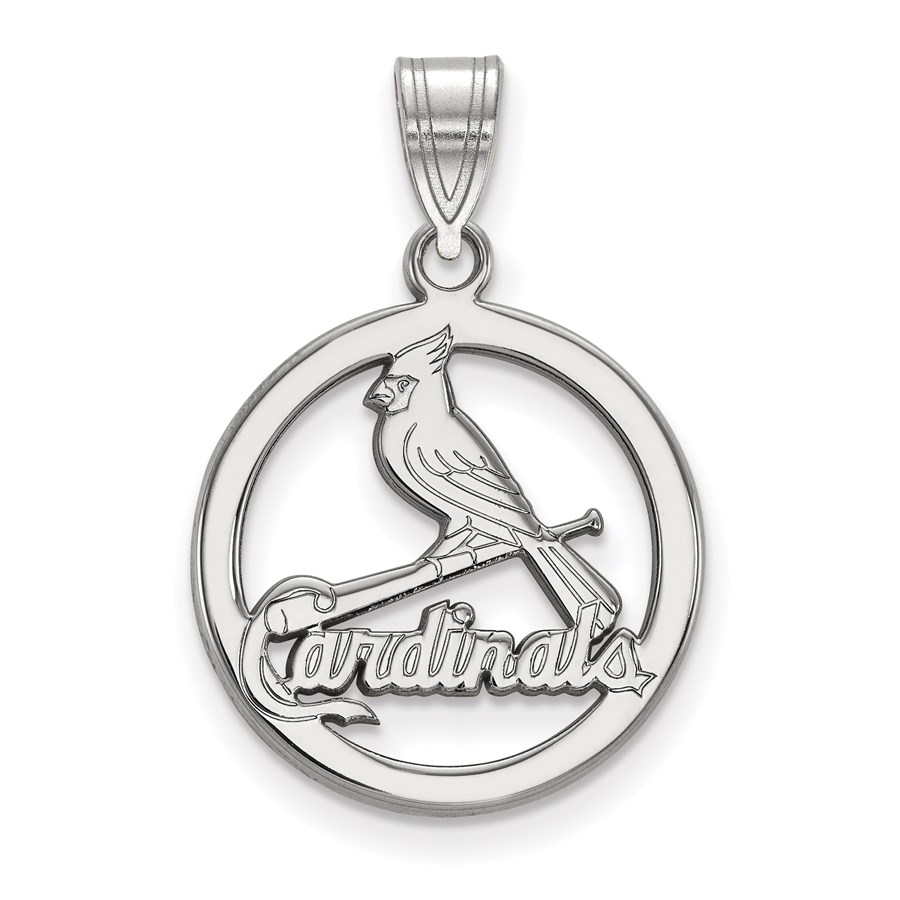 Sterling Silver MLB St. Louis Cardinals Circle Pendant Sterling Silver MLB St. Louis Cardinals Circle Pendant