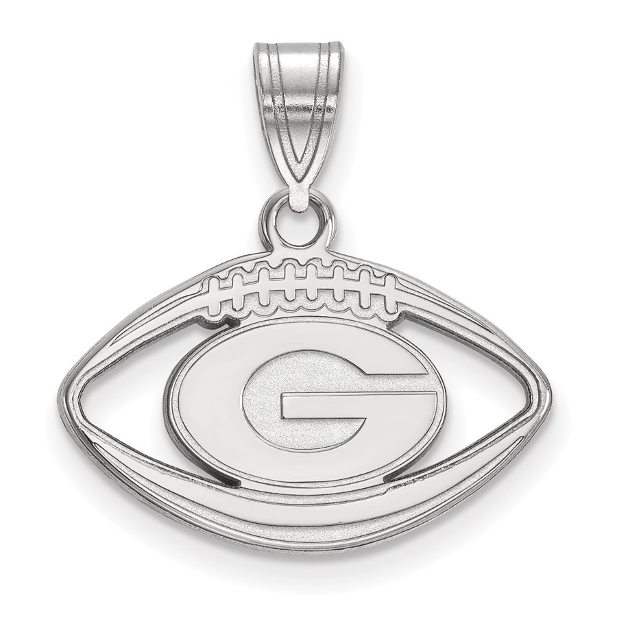 Sterling Silver University of Georgia Football Pendant
