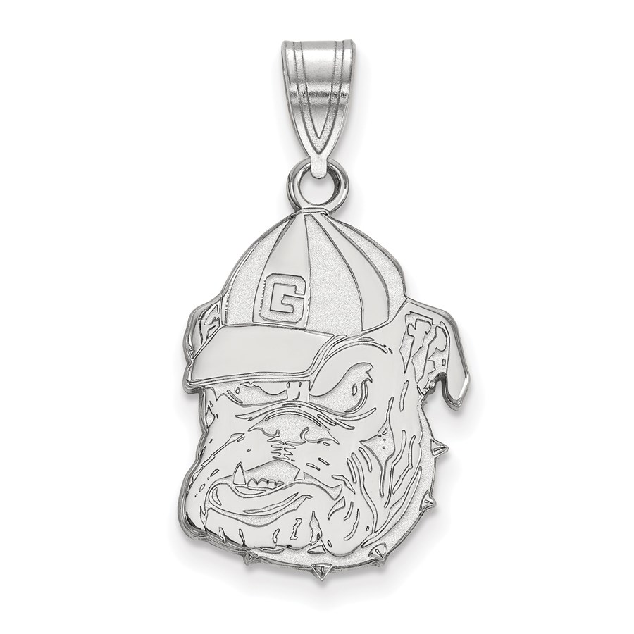 Sterling Silver University of Georgia Large Pendant