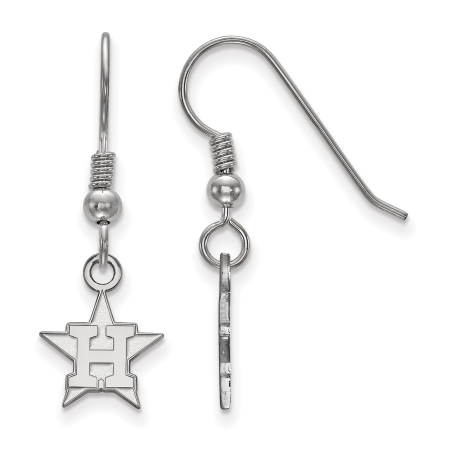 Sterling Silver MLB Houston Astros Dangle Earrings