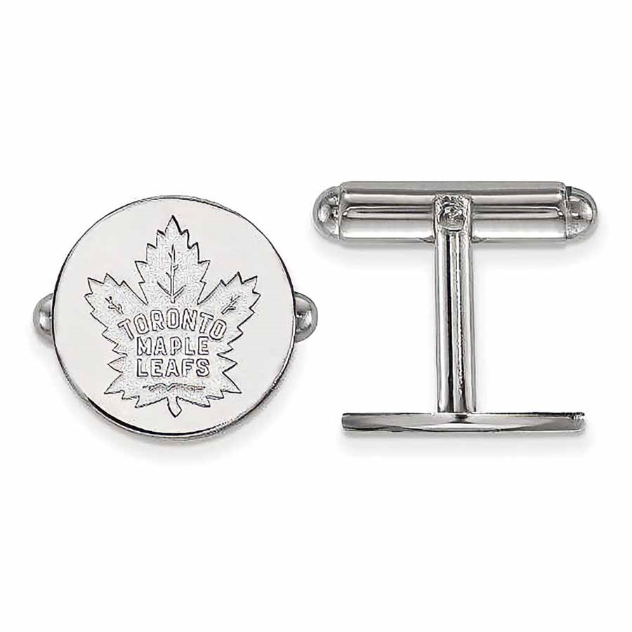 Sterling Silver NHL Toronto Maple Leafs Cuff Links