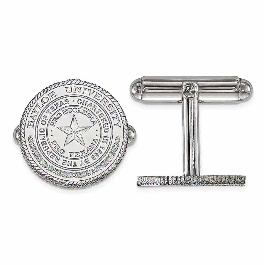 Sterling Silver Baylor University Crest Cuff Link