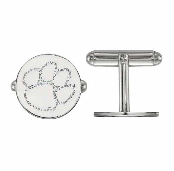 Sterling Silver Clemson University Cuff Link