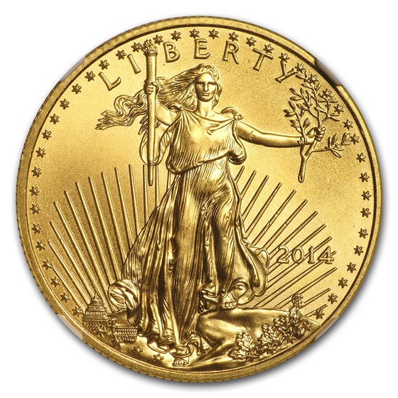 2014 1/2 oz American Gold Eagle MS-69 NGC
