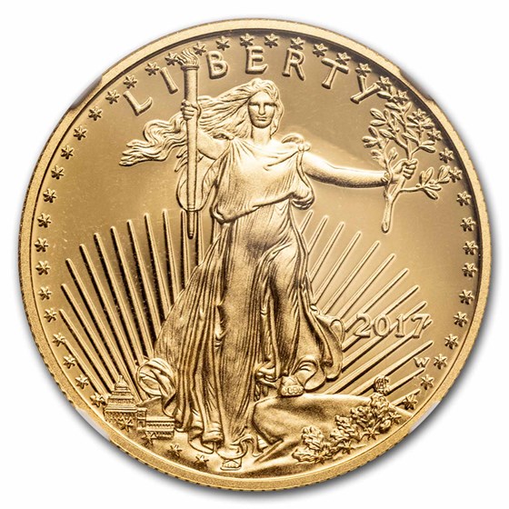 2017-W 1/2 oz Proof American Gold Eagle PF-70 NGC