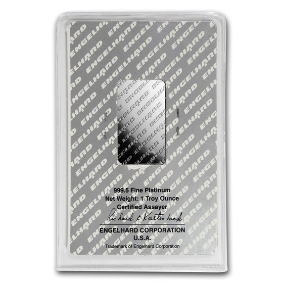 1 oz Platinum Bar - Engelhard Eagle Design (USA Flag Assay)