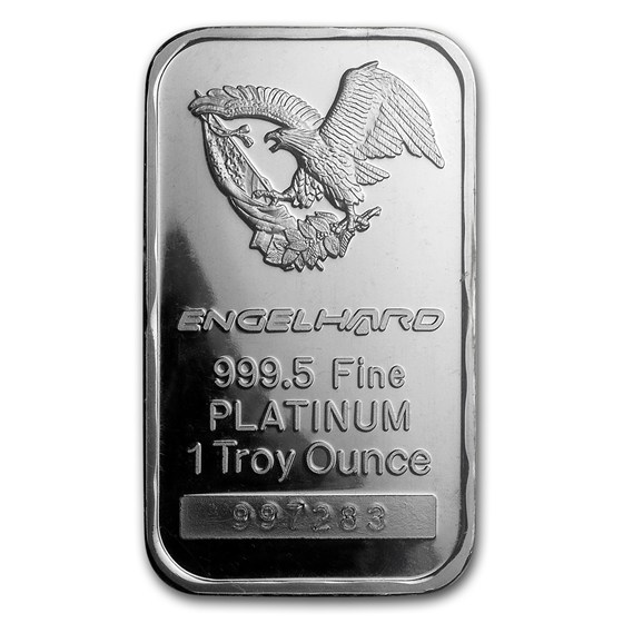 1 oz Platinum Bar - Engelhard Eagle Design (USA Flag Assay)