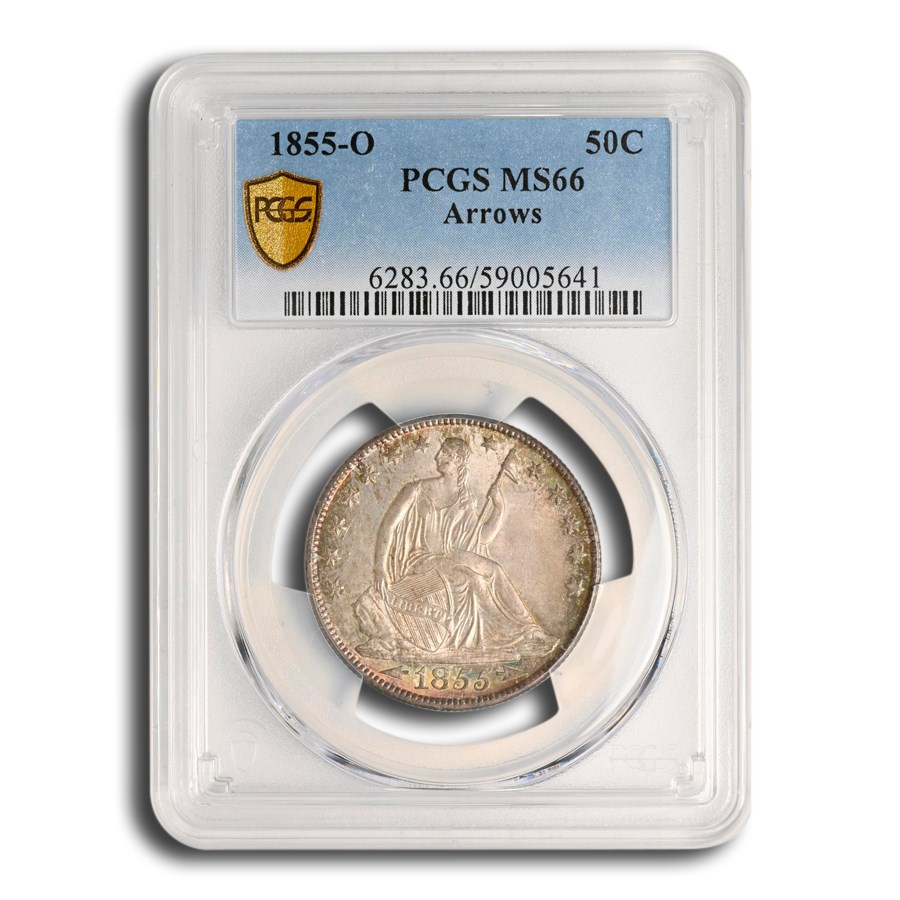 1855-O Liberty Seated Half Dollar MS-66 PCGS (Arrows)