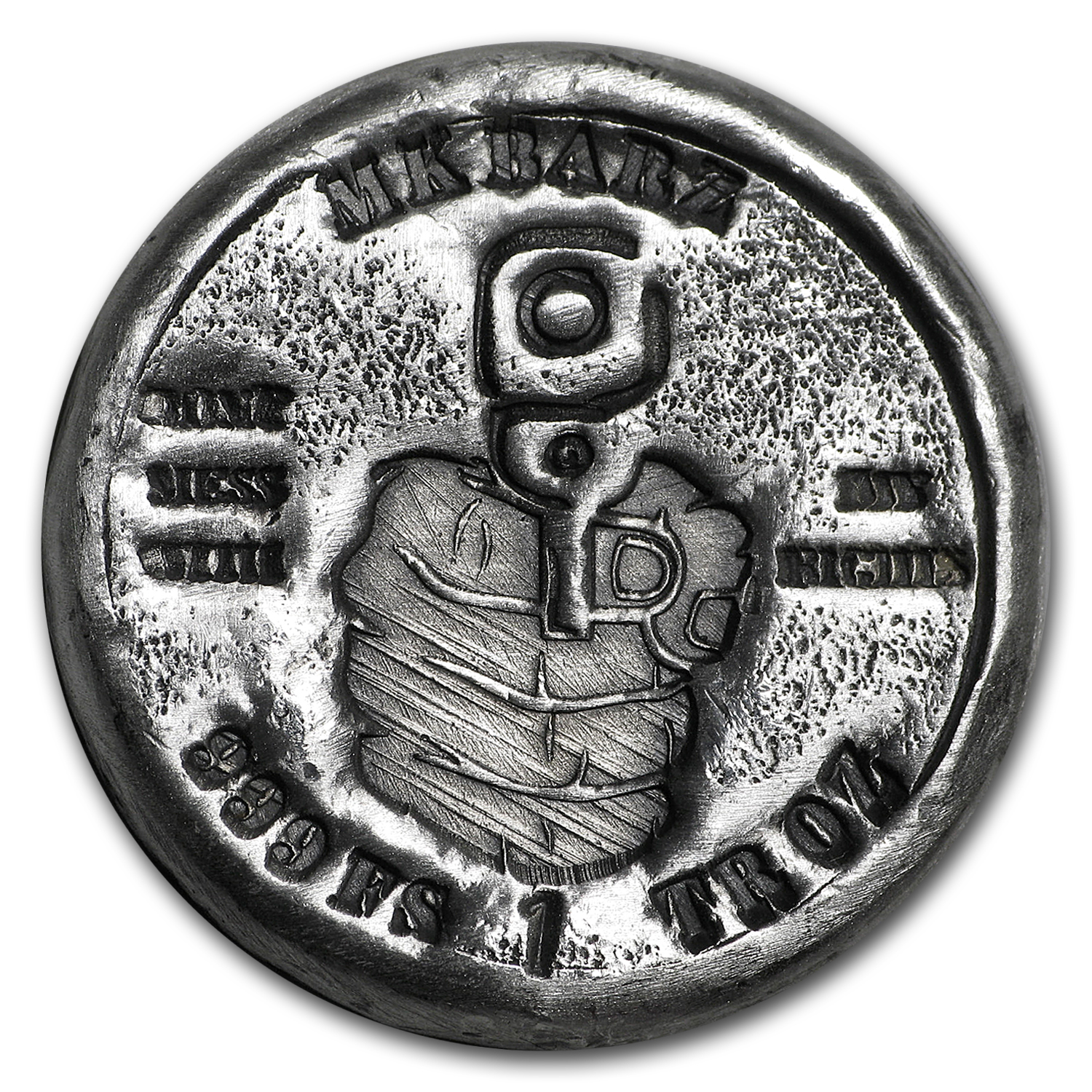 1 oz Hand Poured Silver Round - Right to Bear Arms
