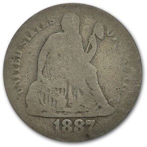 1887-S Liberty Seated Dime VG