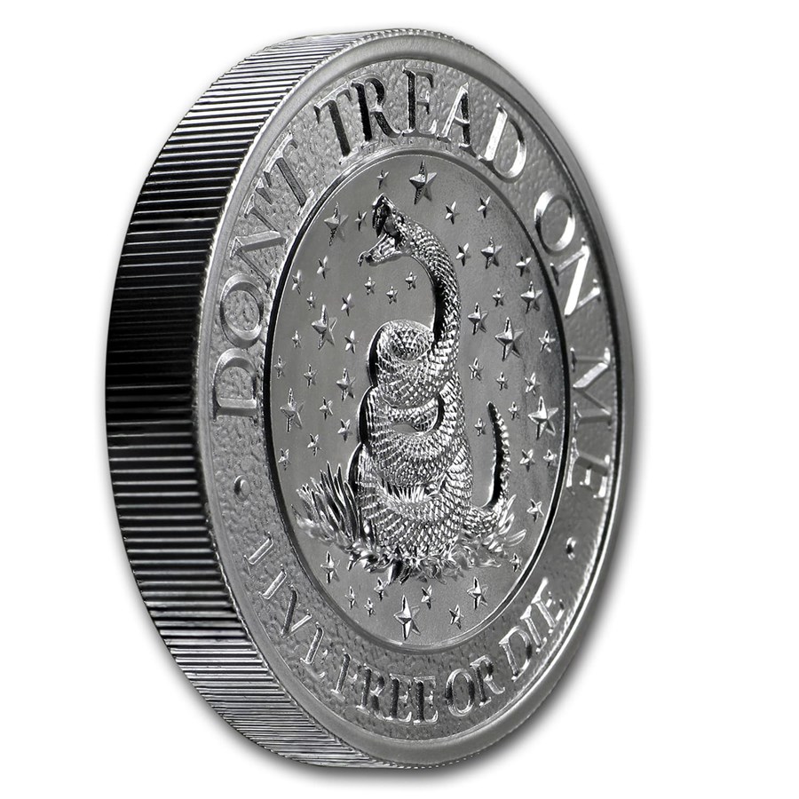 2 oz Silver High Relief Round - Don’t Tread on Me