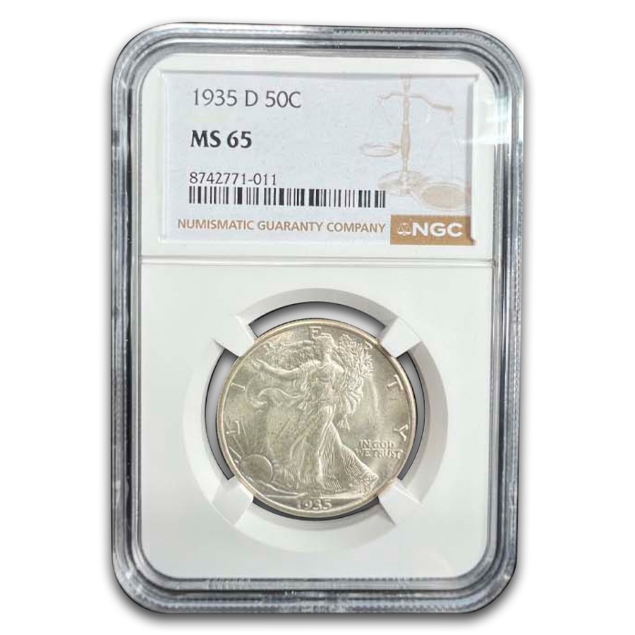 1935-D Walking Liberty Half Dollar MS-65 NGC