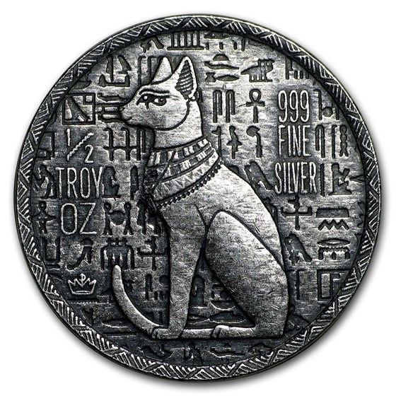 1/2 oz Silver UHR Relic Round - Egyptian Cat Goddess Bastet