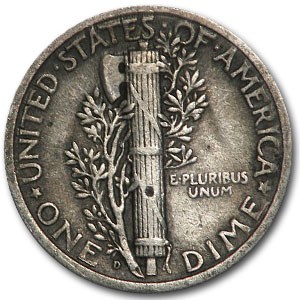 1928-D Mercury Dime VF