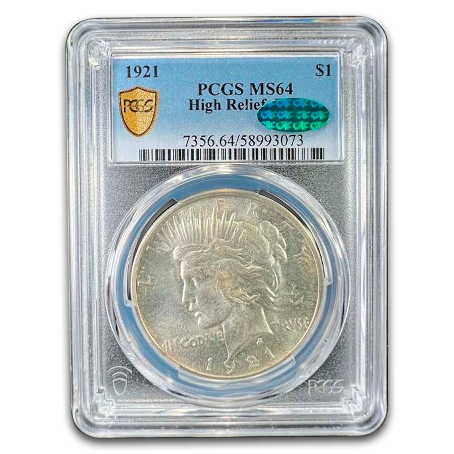 1921 Peace Dollar MS-64 PCGS CAC