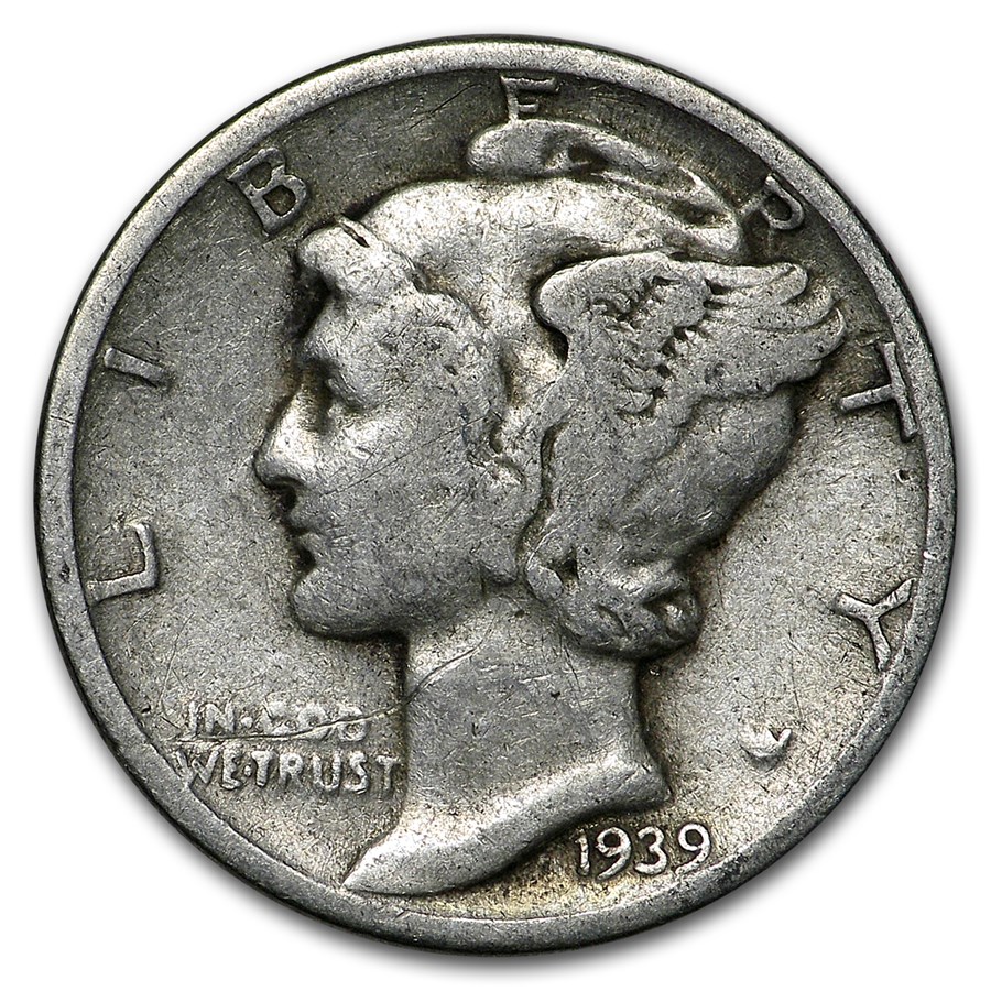 1939 Mercury Dime Good/VF