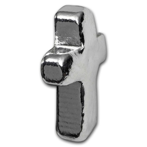 1/2 oz Hand Poured Silver Cross