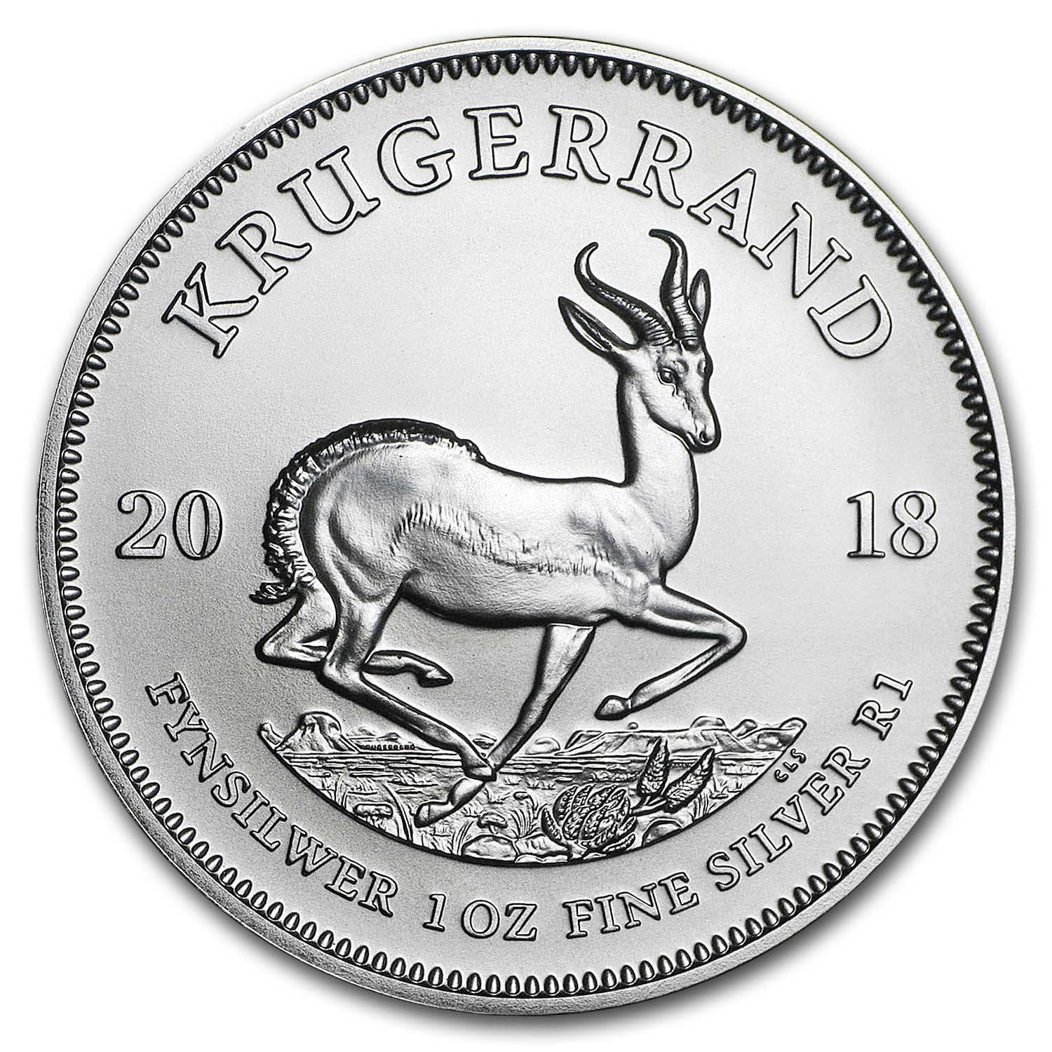 2018 South Africa 1 oz Silver Krugerrand BU