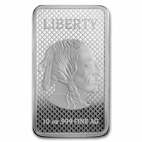 10 oz Silver Bar - Buffalo