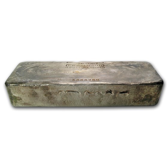100 oz Silver Bar - Engelhard (2nd Series, 7-Digit Serial #)