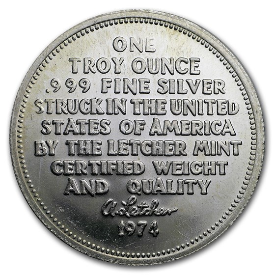 1 oz Silver Round - Letcher Mint (Eagle)