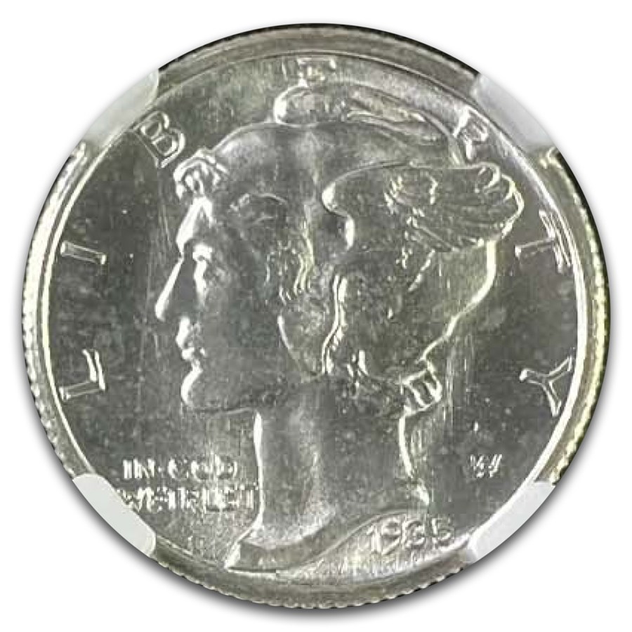 1935-S Mercury Dime MS-67 NGC (FB)