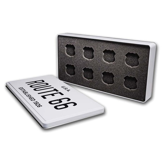 License Plate Tin - Icons of Route 66 Shield Collection
