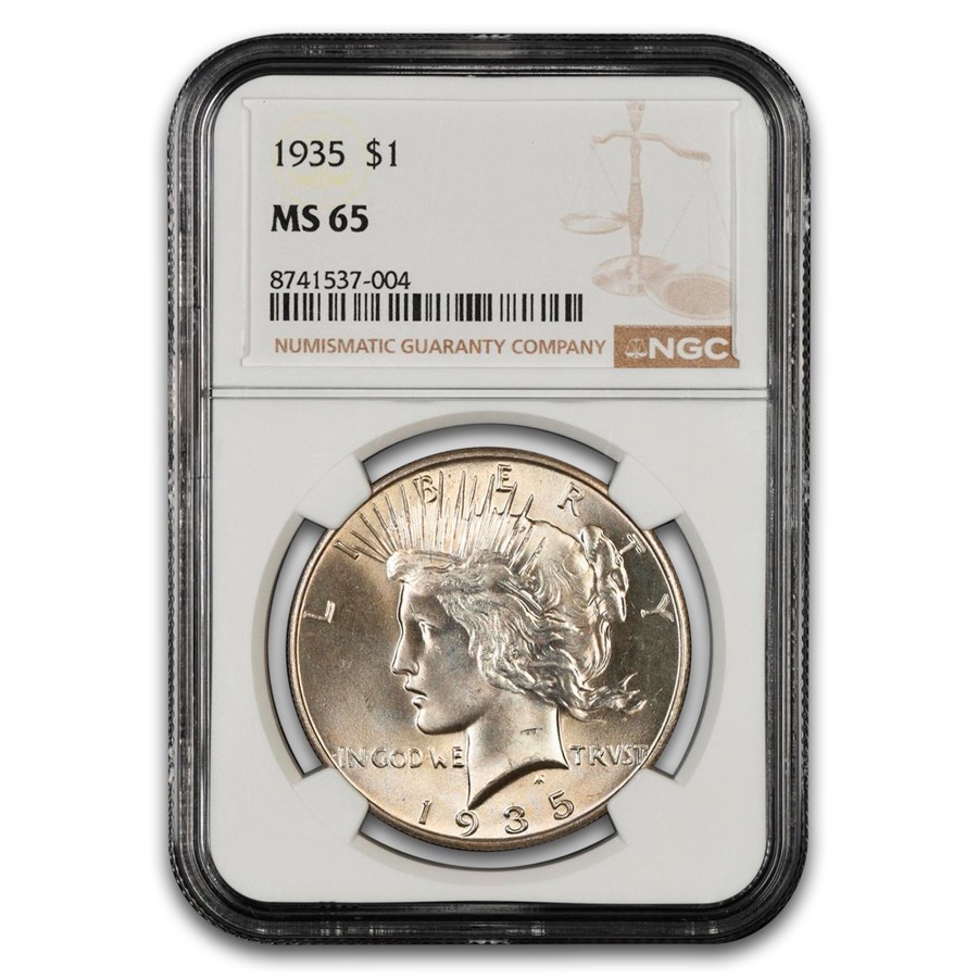 1935 Peace Dollar MS-65 NGC