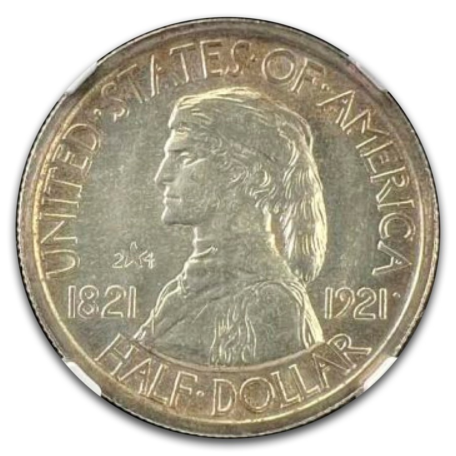 1921 Missouri Half Dollar 2*4 Centennial MS-64 NGC