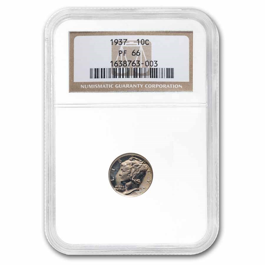 1937 Mercury Dime PF-66 NGC