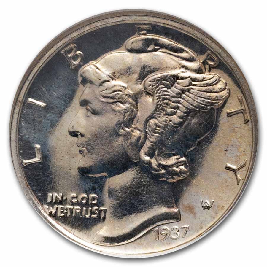 1937 Mercury Dime PF-66 NGC